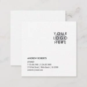 Minimalistic Square Modern Your Logo Business Card