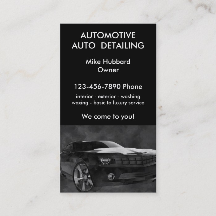 Mobile Auto Detailing Service Business Card - Business ...