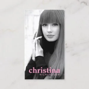 Models and Actors Modern Headshot III Business Card