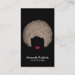 Modern Afro Style Beauty & Hair Stylist Business Card