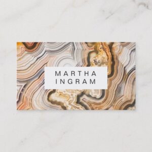 Modern Agate Abstract Macro Design Business Card