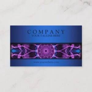 modern Amethyst Desire mandala blue Business Card