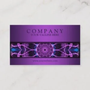 modern Amethyst Desire mandala purple Business Card
