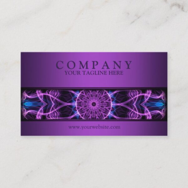 modern Amethyst Desire mandala purple Business Card