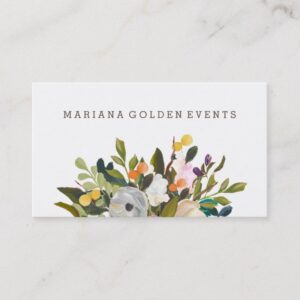 Modern and Sophisticated Floral Business Card