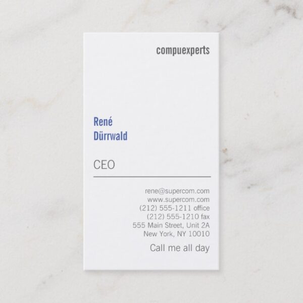 Modern and unusual business card