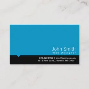 Modern Black Bar Web Design Business Card