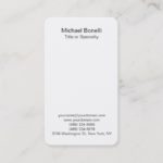 Modern Black & White Elegant Plain Professional Business Card