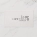 Modern Bold Font Attorney at Law Business Card