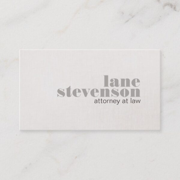 Modern Bold Font Attorney at Law Business Card