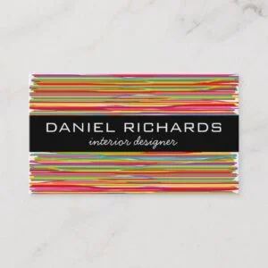 Modern Colorful Interior Designer Business Card
