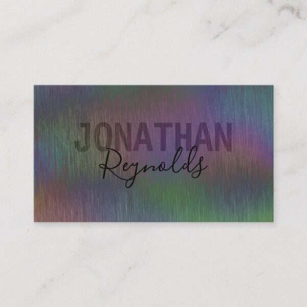 Modern Creative Holographic Metal - Business Card
