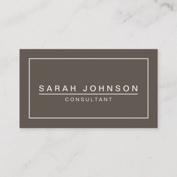 Modern Elegance Taupe Gray Business Card