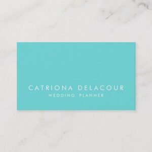 Modern Elegance Tiffany Blue Business Card