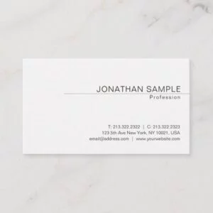 Modern Elegant Minimalist Design Trendy Plain Business Card
