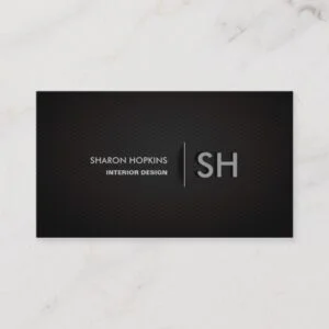 Modern Elegant Simple Plain Black Sleek Business Card