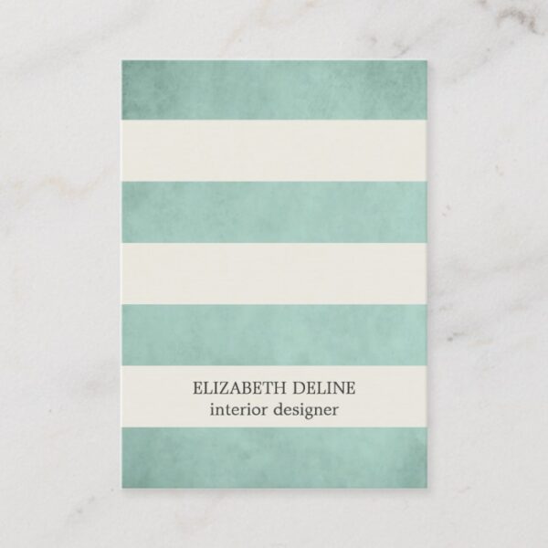 Modern Elegant Texture Green Interior Designer Business Card