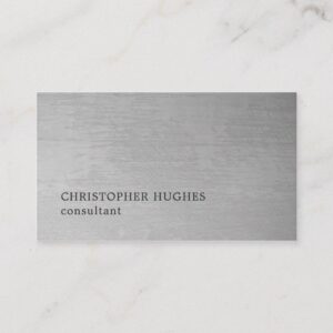 Modern Elegant Texture Grey Consultant Business Card