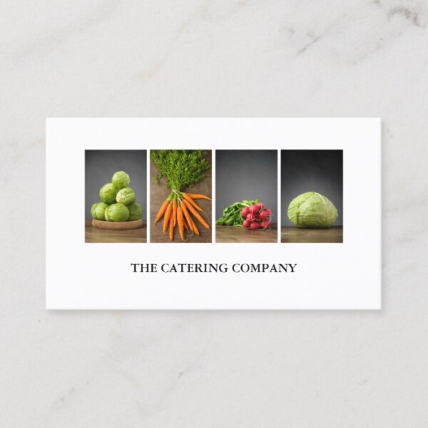 Modern Elegant White Nutrition Coach Chef Business Card