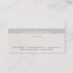 Modern Entrepreneur Neutral and Simple Stripe Business Card