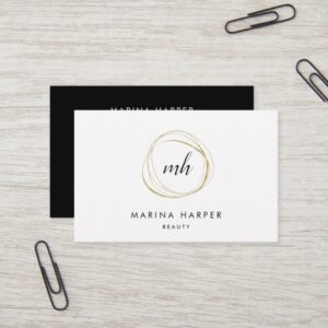 Modern Faux Gold Abstract Business Card
