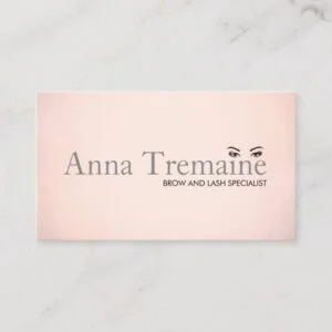 Modern Faux Rose Gold Foil Beauty Salon Business Card