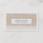 Modern Faux Sequins Beauty and Fashion Stylist Business Card