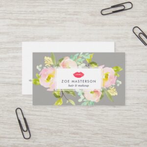 Modern Floral Beauty Business Card