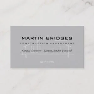 Modern General Construction Business Cards