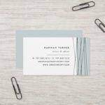 Modern Geometric Business Cards | Grayed Jade