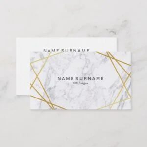 Modern Geometric Pattern Marble Business Card