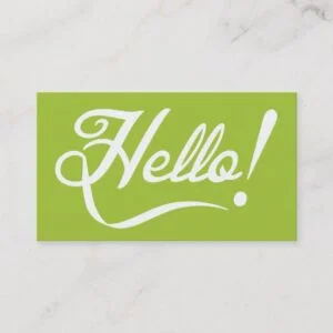 Modern Green - Hello Business Card