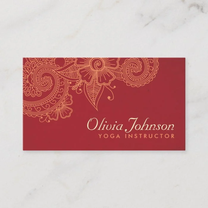 Modern Henna Design Business Cards - Groupon
