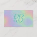 Modern Holographic Rainbow Metal – Business Card