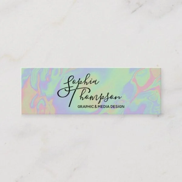 Modern Holographic Rainbow Pastel - Business Card
