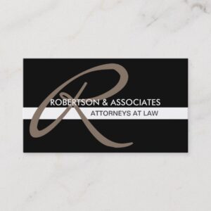 Modern Initial Attorney Professional Business Card