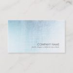 Modern Light Blue Brushed Metal Look Business Card