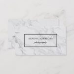 Modern marble business card
