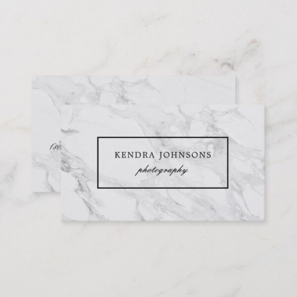 Modern marble business card