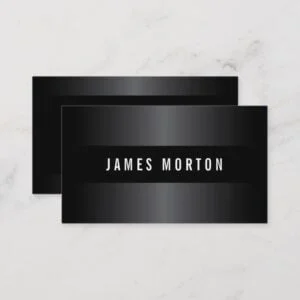 Modern masculine black gray stylish professional business card