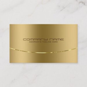 Modern Metallic Gold Design Stainless Steel Look Business Card