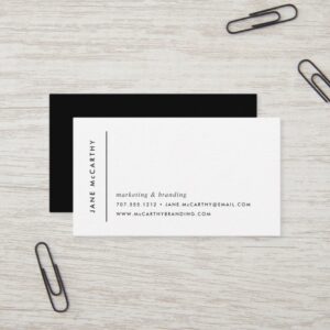 Modern Minimal Business Cards | Black and White