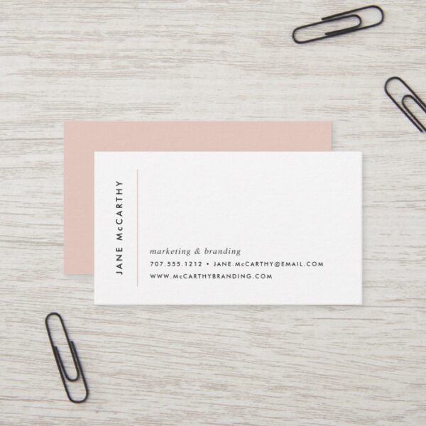 Modern Minimal Business Cards | Blush