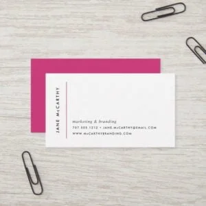 Modern Minimal Business Cards | Magenta