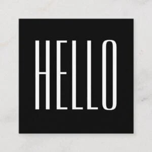 Modern minimalist black and white business card