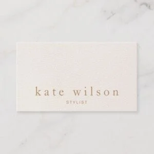 Modern Minimalist Blush Pink Leather Professional Business Card