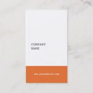 Modern Minimalist Consultant Business Card -Orange