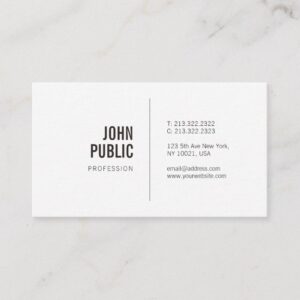 Modern Minimalist Elegant Design Trendy Plain Business Card