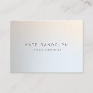 Modern Minimalistic Professional Luminous Silver Business Card