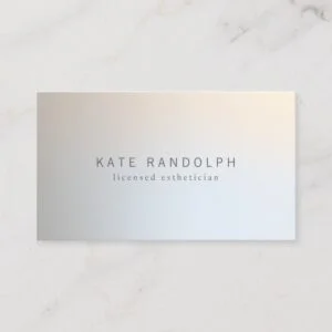 Modern Minimalistic Professional Luminous Silver Business Card